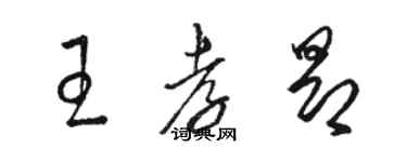 骆恒光王孝昂草书个性签名怎么写