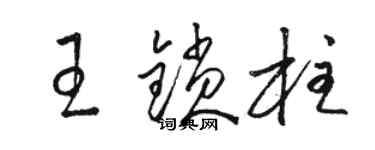 骆恒光王锁柱草书个性签名怎么写