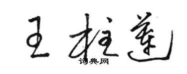 骆恒光王柱莲草书个性签名怎么写