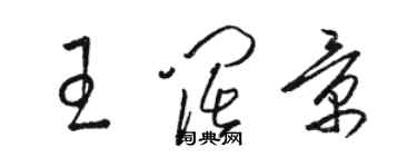 骆恒光王阔景草书个性签名怎么写