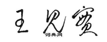 骆恒光王见实草书个性签名怎么写