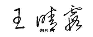 骆恒光王晴霞草书个性签名怎么写