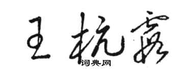 骆恒光王杭霞草书个性签名怎么写
