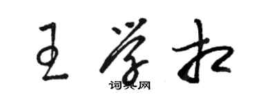 骆恒光王学相草书个性签名怎么写