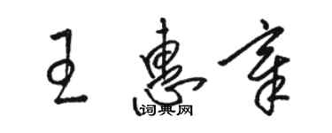 骆恒光王惠章草书个性签名怎么写