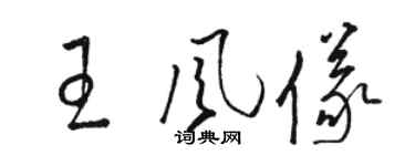 骆恒光王风仪草书个性签名怎么写