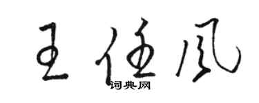 骆恒光王任风草书个性签名怎么写