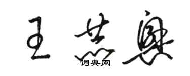 骆恒光王赫兴草书个性签名怎么写