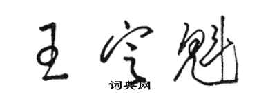 骆恒光王定魁草书个性签名怎么写