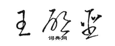骆恒光王启圣草书个性签名怎么写