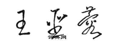 骆恒光王圣蓉草书个性签名怎么写