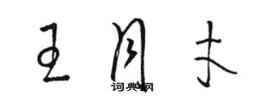 骆恒光王月才草书个性签名怎么写