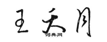 骆恒光王夭月草书个性签名怎么写