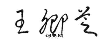 骆恒光王卿芝草书个性签名怎么写