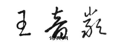 骆恒光王音严草书个性签名怎么写