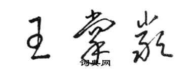 骆恒光王掌严草书个性签名怎么写