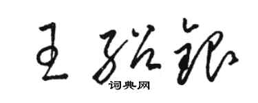 骆恒光王绍银草书个性签名怎么写