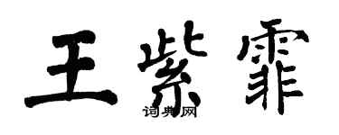 翁闿运王紫霏楷书个性签名怎么写