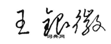 骆恒光王银徽草书个性签名怎么写