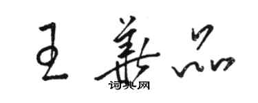 骆恒光王华品草书个性签名怎么写