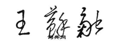 骆恒光王苏融草书个性签名怎么写