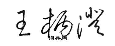 骆恒光王柄澄草书个性签名怎么写