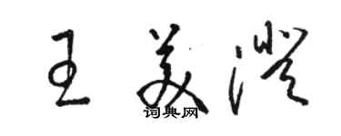 骆恒光王美澄草书个性签名怎么写