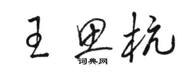 骆恒光王思杭草书个性签名怎么写