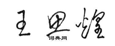 骆恒光王思煌草书个性签名怎么写