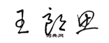 骆恒光王朗思草书个性签名怎么写