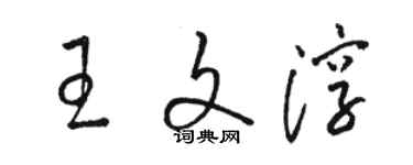 骆恒光王文淳草书个性签名怎么写