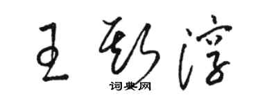 骆恒光王斯淳草书个性签名怎么写