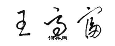 骆恒光王高富草书个性签名怎么写
