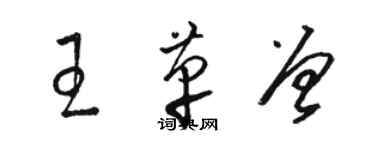 骆恒光王革曾草书个性签名怎么写