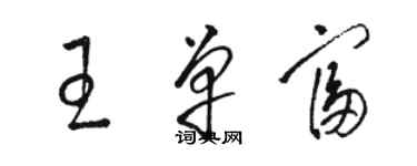 骆恒光王单富草书个性签名怎么写