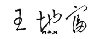 骆恒光王地富草书个性签名怎么写