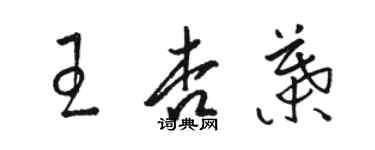 骆恒光王杏叶草书个性签名怎么写