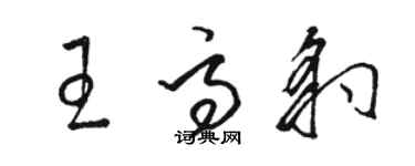 骆恒光王高豹草书个性签名怎么写