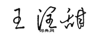 骆恒光王润甜草书个性签名怎么写