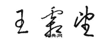 骆恒光王霜望草书个性签名怎么写