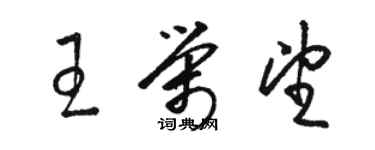 骆恒光王荣望草书个性签名怎么写