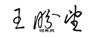 骆恒光王盼望草书个性签名怎么写