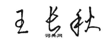 骆恒光王长秋草书个性签名怎么写