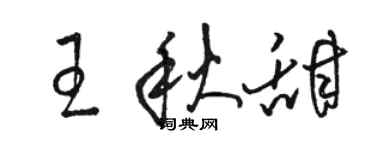 骆恒光王秋甜草书个性签名怎么写