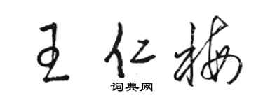骆恒光王仁梅草书个性签名怎么写