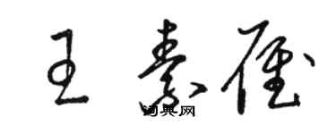 骆恒光王素雁草书个性签名怎么写