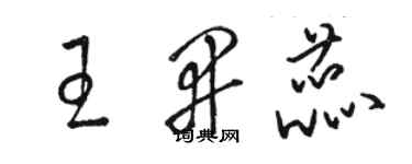 骆恒光王开蕊草书个性签名怎么写