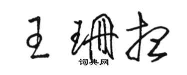 骆恒光王珊想草书个性签名怎么写