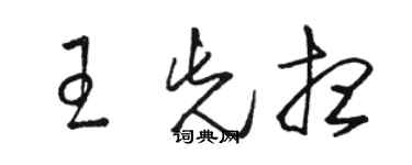 骆恒光王先想草书个性签名怎么写