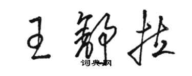 骆恒光王舒拉草书个性签名怎么写